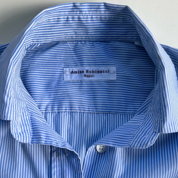 Amina Rubinacci Napoli button down shirt /8 women - Picture 13 of 14